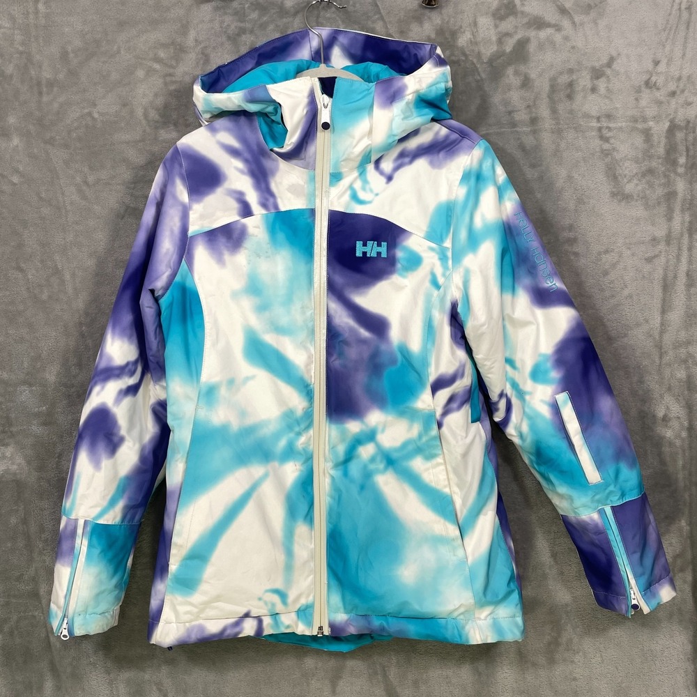 Helly Hansen HH Winter Ski Jacket Women's XS Insulated Waterproof Recco Tie Dye